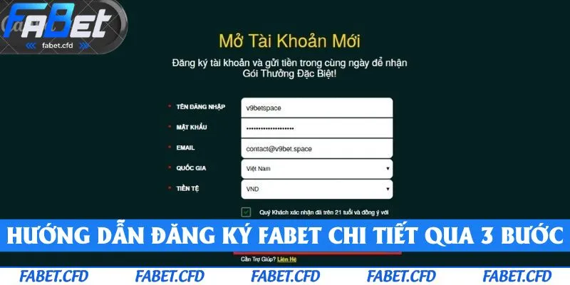 Hướng dẫn đăng ký FABET chi tiết qua 3 bước